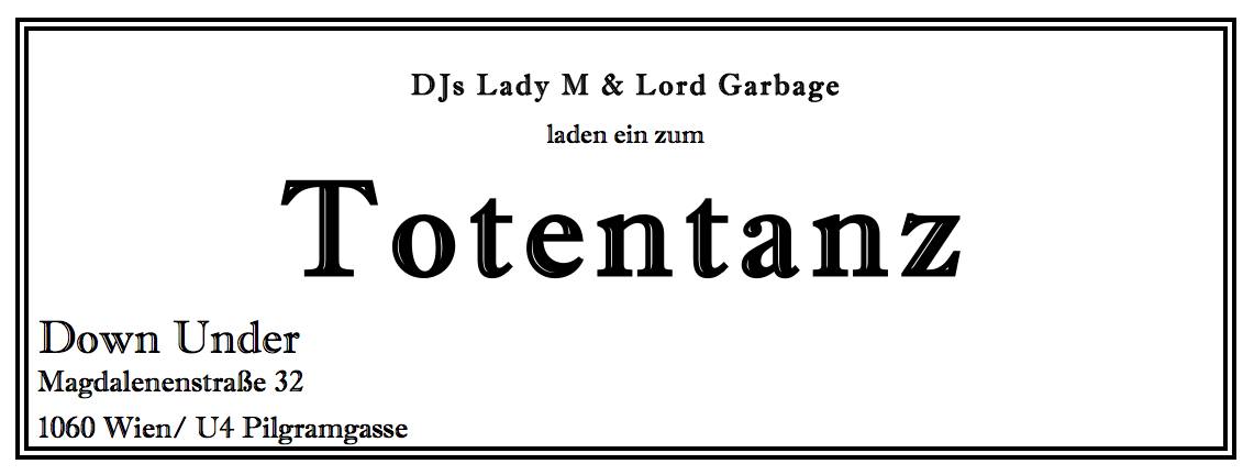 Totentanz Vinylparty - LIVE: dIg#IMURDER