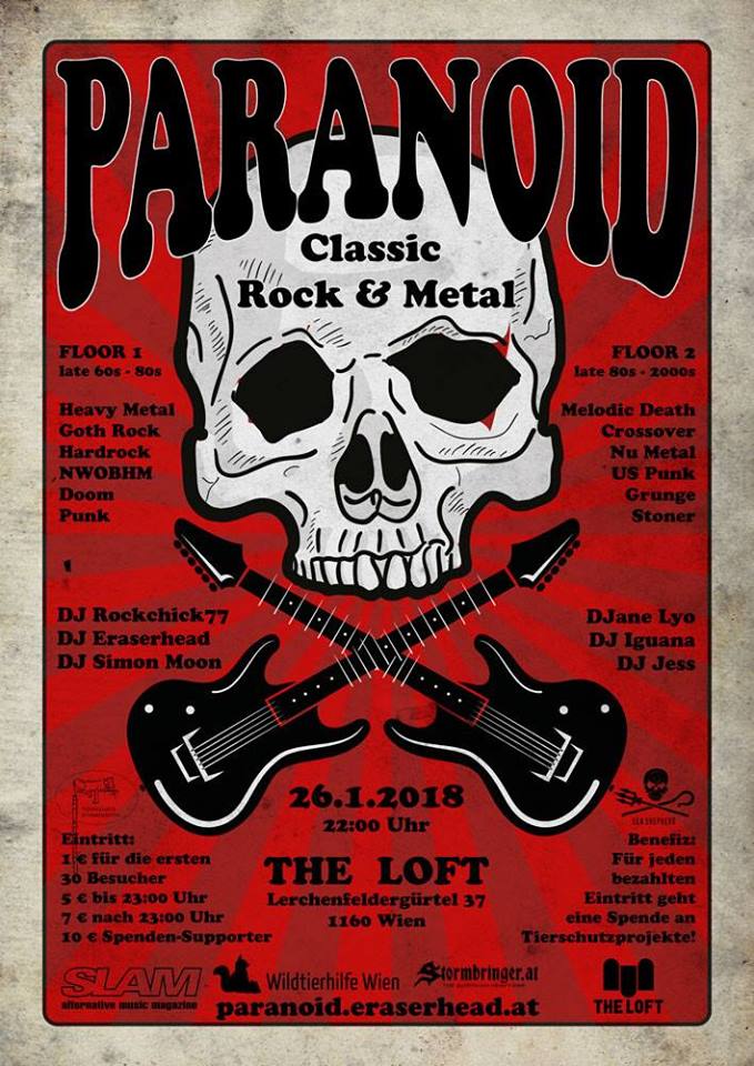 Paranoid - Viennas biggest Rock & Metal Party on 2 Floors